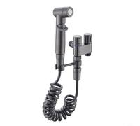 Dual Control Valve 1 in 2 Out for Toilet and Washing Machine - Brass Diverter with Ceramic Core, Independent Shut-Off Taps, Bathroom Water Splitter Adapter(Gunmetal Grey)