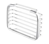 Dual Cup Soap Dish Holder Made of Aluminum Great for Organizing Your Bathroom (Silver bright)