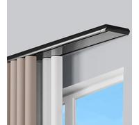 Dual Curtain Track System 1.8m 5.9ft Black & White Aluminum Ceiling Mount Quiet Two Layer Design Double Curtain Rod for Smooth Drapery Movement