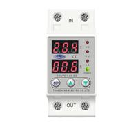 Dual display 230V Din rail Adjustable Over Under Voltage current Protective Device Protector Relay TOVPD1-63-EC(60A)