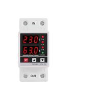 Dual Display 40A 63A 230V Din Rail Adjustable digital Over Under Voltage Relay Surge Protector Limit Over Current Protection CZAOINCU(80A)