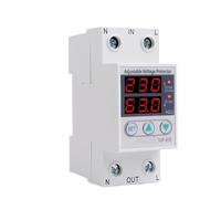 Dual Display Adjust Over Under Voltage Relay Protector 220V 63A 40A Overvoltage and Over Current Protection Devices(120V,40A)