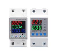 Dual Display Adjustable Over Under Voltage Current Protective Device Protector Relay 40A 63A 80A 100A 220V 230V