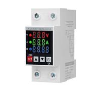 Dual Display Adjustable Voltage Current Protector Relay for over under Voltage Protection 40A 63A 80A 100A at 220V 230V(V A,110v63A)