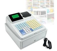 Dual Display Cash Register, Electronic Commercial Pos Terminal with Thermal Printer, Bill Checker, Lock Cash and Coin Drawer Box for Grocery, Restaurant, Supermarket