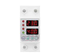 Dual Display Circuit Breaker Adjustable Voltage Relay Control Over Under Voltage Protector 220V 63A 40A Over Current Adjust(230V,80A)