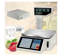 Dual Display Counting Scale,Cash Register Scale,Label Printing Scales,Price Computing Scale,30Kg Digital Barcode Scales,with CashBox ＆ Scanner,for Supermarket/Retail,A+CashBox
