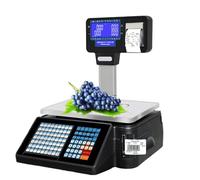 Dual Display Electronic Price Computing Scale for Precise Label Printing in Food, Meat, Delicatessen, and Fruit Markets