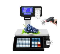 Dual Display Electronic Price Computing Scale for Precise Label Printing in Food, Meat, Delicatessen, and Fruit Markets