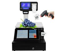 Dual Display Electronic Price Computing Scale for Precise Label Printing in Food, Meat, Delicatessen, and Fruit Markets