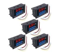 Dual Display Volt Amp Meter DC 0-100V 10A, 0.28 Inch Red-Blue LED Digital Panel, for Car Motorcycle EV Battery Monitoring