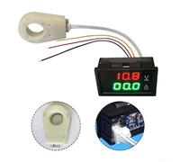 Dual Display Voltage Current Meter DC 400A Black(200A)