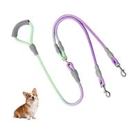 Dual Dog Leash, 360° Swivel No Tangle 2 Dogs Walking Lead | Shock Absorbing, Reflective Bungee, 360° Swivel, No Tangle, Foam Handle, High Strength Nylon