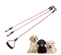 Dual Dog Leash 360° Tangle-Free - Reflective Heavy Duty, Comfortable Handle for Small/Medium/Large Dogs, Support Multiple Rope Addition