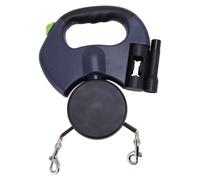 Dual Dog Retractable Leash, Double Headed Strong Elastic Nylon Rope Pet Walking Leashes for Dogs Walking Running Hiking Jogging (Blue)
