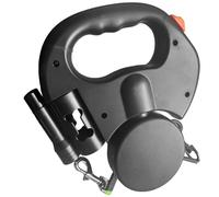 Dual Dog Retractable Leash for Two Medium Small Dogs, Double Dog Leash with Color Coded Control, Anti Entanglement Design, Reflective Lines, Comfortable Grip