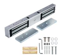 Dual Door Magnetic Lock 1200lbs Holding Force Electromagnetic Lock 12V Fail Safe for Double Door Access Control System for Access Control System in Bank and Office Room