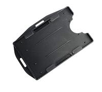 Dual Double-Sided ID Card Holder (Black) Holds 2 Credit-Sized Cards (85mm x 54mm) - Landscape or Portrait Durable, Lightweight for Work & Events - ID Card Holder for Lanyard PCL Media ltd