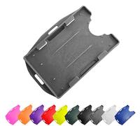 Dual Double-Sided ID Card Holder (Grey) Holds 2 Credit-Sized Cards (85mm x 54mm) - Landscape or Portrait Durable, Lightweight for Work & Events - ID Card Holder for Lanyard PCL Media ltd