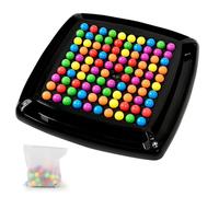 Dual Duel Intellectual Chessboard, Rainbow Ball Elimination Game, Interactive Strategy Puzzle for Kids and Adults, Multiplayer Tabletop Matching Game with Colorful Beads(120PCS)