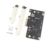 Dual Edge TPU PCIe Adapter for Two Coral M.2 Accelerator Cards,PCIe Gen3 x4 to 4X Gen2 x1 Lane Splitter with Heatsink,AI Edge Computing