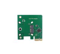 Dual Edge TPU PCIe x1 Low Profile Adapter - Coral Accelerator Board for Dual Edge TPU Modules with Mounting Screw