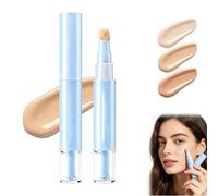 Dual-effect Concealer & Foundation Eye Concealer - 24-Hour Long-Lasting,2-in-1 Liquid Foundation & Eye Concealer Pen, Long-Lasting Brightening Face Cream, High-Coverage Matte Finish (Nude Pink)