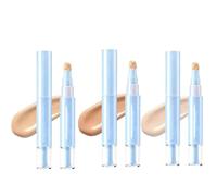 Dual-Effekt Concealer & Foundation,2 in 1 Liquid Foundation Eye Concealer Pen,24H Long-Lasting,Acne Marks & Spots,Long-Lasting Brightening Face Cream (3 Pcs)