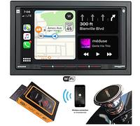 Dual Electronics DCPA701W 7-Inch Single-DIN in-Dash Digital Media Receiver with Bluetooth, Android Auto and Wireless WiFi CarPlay Android Auto to The Unit with Gravity Magnet Phone Holder Bundle