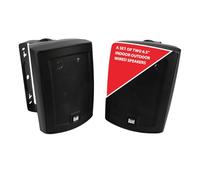 Dual Electronics LU63PB 6.5" 3-Way High Performance Outdoor Indoor Wired Speakers | Effortless Set Up | Home, Pool, Patio, Garage Use | Weather Resistant | Expansive Stereo Sound Coverage | Black