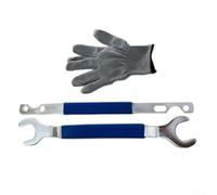 Dual-End Fan Clutch Tool 32mm 36mm for Engine Repair(With gloves) | Double-ended design, crescent openings, handles thermo-viscous fan clutches, efficient servicing tool
