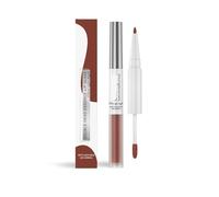Dual-End Lip Liner & Gloss Pen - 2-in-1 Mirror Shine Lipstick For Women, Easy To Create Perfect Lip Makeup(Coffee color,1PCS)