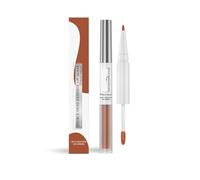 Dual-End Lip Liner & Gloss Pen - 2-in-1 Mirror Shine Lipstick For Women, Easy To Create Perfect Lip Makeup(Brown,3PCS)