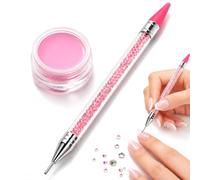 Dual-Ended Bedazzling Pen - Rhinestone Pen with Sticky Wax - Nail Dotting Tool - Rhinestone Picker Tool - Wax Pencil for Rhinestones, Gem, Jewel, Crystal and Studs