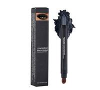 Dual-Ended Black Eyeshadow Pencil with Brush Waterproof, Long-Wear, Smudge-Proof Eye shadow Stick Cream Shimmer Eyeshadow for Women (12 Midnight Spell)