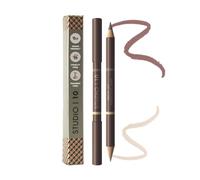 Dual Ended Brow Pencil & Highlighter - Ash Brown Brow Definer with Lifting Highlight for Mature Sensitive Skin