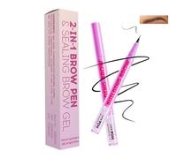 Dual-Ended Eyebrow Pencil And Setting Gel, M04 Black, Fine-Tip Brow Pen | 0.7 g Colour, 0.9 g Brow Setting Section, Controlled Lines, Daily Make-Up Routines And Touch-Ups Away From Home