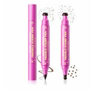 Dual-Ended Freckle Stamp Pen with Fine Brush & Soft Dot Stamp for Natural Face Accents - Waterproof Long-Lasting Faux Makeup Tool for Sun-Kissed Looks and Precise Application