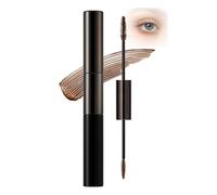 Dual-Ended Mascara & Lash Primer - 3D Lengthening, Curling, Smudge-Proof & Long-Lasting Formula for Sensitive Eyes, Hypoallergenic & Quick-Drying, Ideal for Contact Lens Wearers (Walnut Brown)