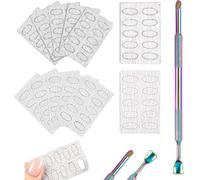 Dual-Ended Nail Care Pusher & Pre-Polishing Sandpaper Set - 240/100 Grit Self-Stick Sheets for Cuticle Trimming, Keratin Removal, and DIY Nail Art