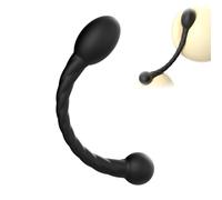 Dual-Ended Silicone Anal Plug & Dildo, Flexible Massager for Prostate and G-Spot, Ideal for Solo & Couple Use (Small)