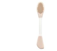 Dual-Ended Silicone Face Mask Brush - Pore Cleansing & Mask Applicator Tool (4 Colors: Lavender, Spring Green, Peach Pink, Beige) (Apricot)