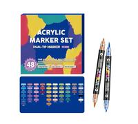 Dual-Ended Watercolor Pens with Flexible Brush Tips for Kids Artwork, Scrapbooking & Professional Craft Decorations Double Sided Soft Brush Markers with Tips for Artistic Coloring