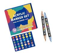 Dual-Ended Watercolor Pens with Flexible Brush Tips for Kids Artwork, Scrapbooking & Professional Craft Decorations Double Sided Soft Brush Markers with Tips for Artistic Coloring