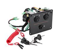 Dual Engine Key Switch Panel, 12V Dual Key Switch Panel Assembly for Yamah a Outboard Engine Yacht 6K1-82570-13-00