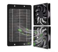 Dual Exhaust Fan Set 15W Solar Powered Ventilation
