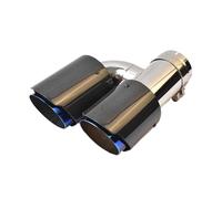 Dual Exhaust Tip Universal Inlet : 51/54/57/60/63/67/70/76 Mm Outlet : 89/101 Mm Modification Tail Pipe Double Burnt Blue Car Muffler Tip Dual Muffler Tip(60mm-89mm-Right)