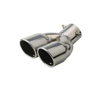 Dual Exhaust Tip Universal Stainless Steel Hood Cylinder Sound Tail Muffler Modification Automobile Tailpipe Exhaust Dual Muffler Tip(4)