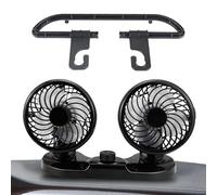 Dual Fan for Car, Car Window Fan - Portable Car Air Conditioner Mute - Car Seat Cooler, Rear Seat Fan, 360° Rotating, 2 Speeds