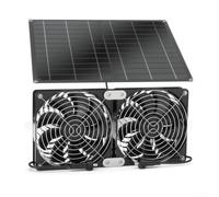 Dual Fan Solar Ventilator for Chicken House Shed | Dual-fan tech, expels hot air, lowers for temp fast, for ideal for greenhouses, chicken coops